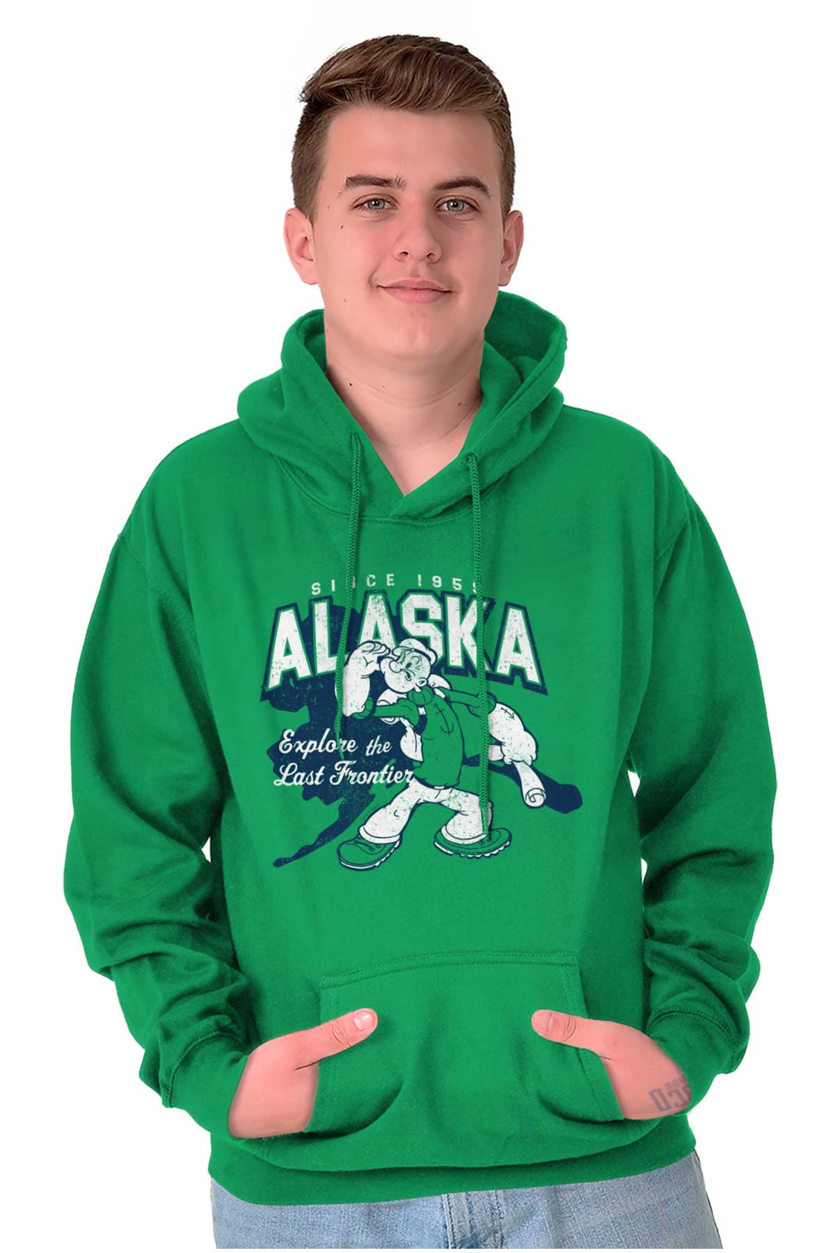 Popeye Alaska Last Frontier Pride AK Hoodie Sweatshirt Women Men Brisco ...