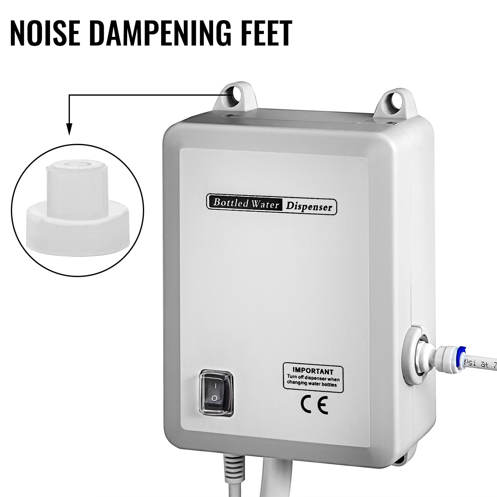KFFKFF Bottled Water Dispenser System 20 Feet Pump System 115V AC with US Plug