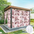 thumbnail image 6 of Red Botanical Outdoor Curtains for Patio Waterproof, Windproof Privacy Curtains with Weighted Bottom, Vintage Nature Flower Floral Outside Drapes for Picnic Garage Backyard Cabana 54"x108" 2 Panel, 6 of 8