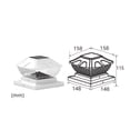 thumbnail image 2 of Outdoor Waterproof Solar Pillar Light Patio Garden Fence Gate Post Light 6X6 inch 600mAh Battery IP65 Waterproof Rating, 2 of 9