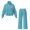 Cartoon Sloth Pattern, variant on Chririnla Spandex Blend Women Two Piece Tracksuit for Weekend Jogging, Drawstring High Neck Wide Leg Women's Loungewear Set, Cowboy Horse Cactus Print