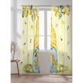 thumbnail image 2 of Sheer Curtains 96 Inches Long 2 Panels Set for Living Room, Yellow Lemons Semi Sheer Curtains for Windows, Cute Gnomes Summer Fruits Rustic Flowers Voile Window Treatments Rod Pocket Curtain, 2 of 7