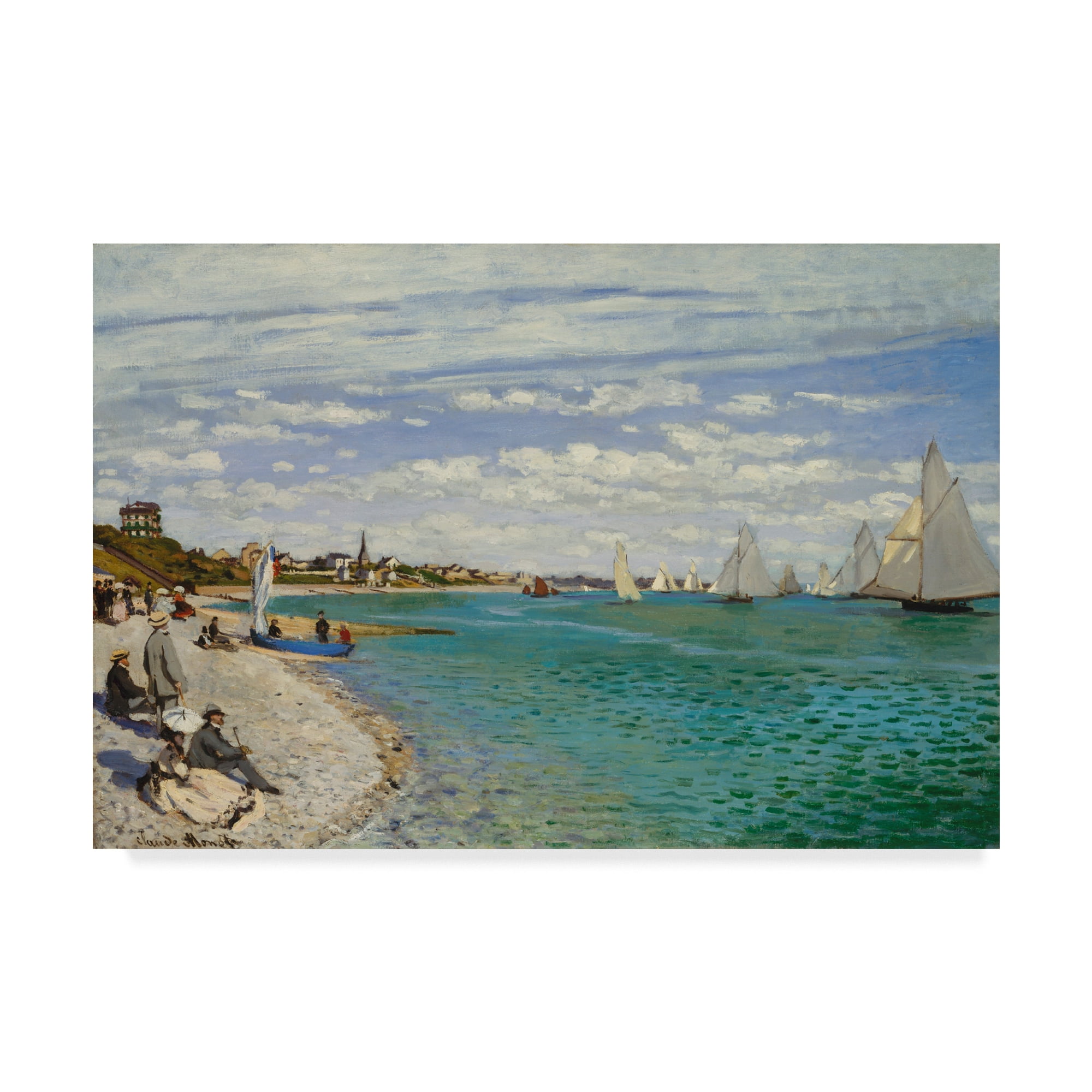 Claude Monet Regatta At Sainte-Adresse Print - 5x7 Inch Vintage Coastal Wall Art, Unframed
