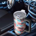 thumbnail image 3 of Camouflage 40oz Tumbler– Stainless Steel Insulated Tumbler with Handle and Straw, Large Capacity Travel Cup for Hot & Cold Drinks, 3 of 6