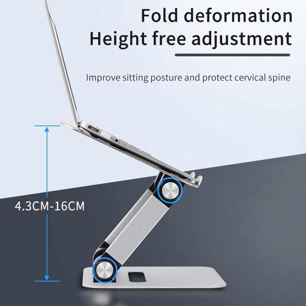 Boneruy Foldable Adjustable Laptop Extension Rack Cooling Holder Notebook Pad Bracket