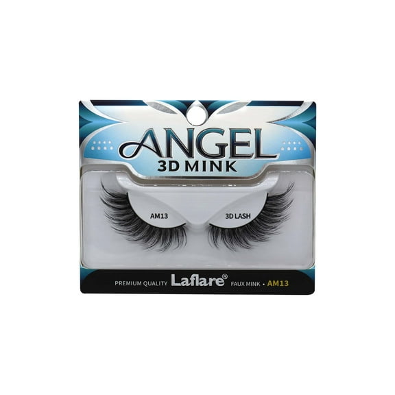 Laflare 3D ANGEL MINK False Eyelashes, Soft and Wispy, Double-Layered Reusable.