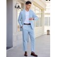 thumbnail image 3 of COOFANDY Men's 2 Piece Linen Suits Set Regular Fit Casual Linen Lightweight Suit Summer Beach Wedding, 3 of 6