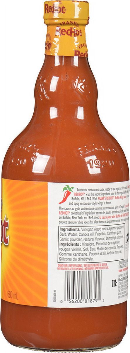 Frank's RedHot, sauce piquante, sauce aux ailes de buffle 680 ml