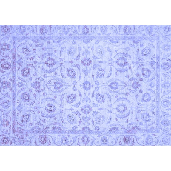 Ahgly Company Indoor Rectangle Oriental Blue Traditional Area Rugs, 5' x 7'