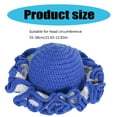 thumbnail image 3 of HGYCPP Knitting Fisherman Hat for Female Fashion Crochet Ruffle Trim Hat Exaggerated Bucket Caps Vacation Hat Photo Headwear, 3 of 21