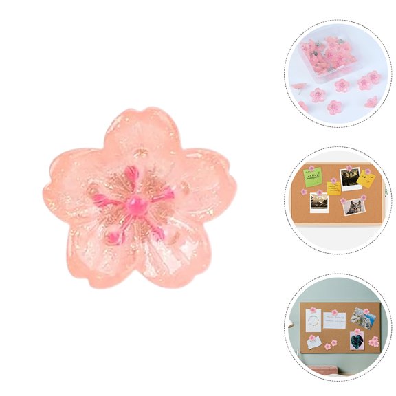 LOLIPPYY 20-Pack Flower Push Pins Decorative Thumbtacks for Office Desk Corkboard Accessories