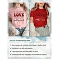 thumbnail image 6 of Anbech LOVE Printed T-Shirt for Women Casual Valentine's Day Graphic LOVE Is All You Need Junior Girls Short Sleeve Tee Tops with Crew Neck, 6 of 10