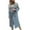 Blue, variant on Odeerbi Cardigan for Women Autunm And Winter Windbreaker Double Breasted Overcoat Long Sleeve Suit Collar Solid Cardigan Tops Casual Coat