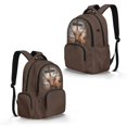 thumbnail image 2 of DISNIMO Highland Cow Cross Print Large Capacity School Backpack, Multi Compartments Casual Daypack with Side Mesh Pockets for Elementary Middle School Students Daily Use, 2 of 7