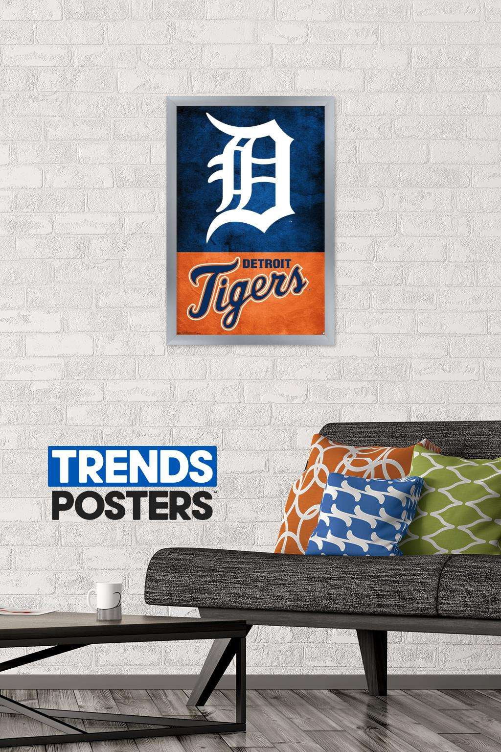 MLB Detroit Tigers - Logo 18 Wall Poster, 14.725" x 22.375", Framed