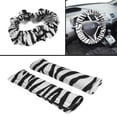 thumbnail image 7 of BDK Zebra Print Car Seat Covers Two Tone Zebra Accent on Black, 9pc, Full Set, 7 of 7