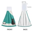 thumbnail image 3 of Yayeee Kitchen Hanging Hand Towels Set of 2 with Loop Bathroom Absorbent Tie Towel, Black Cat and Coffee, 3 of 7