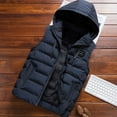 thumbnail image 4 of Men's Winter Warm Down Coats Vest Fashion Outdoor Hooded Zipper Coats Vest, 4 of 4