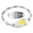 thumbnail image 1 of MedicEngraved Stainless Steel Custom Medical Alert Bracelet - 6mm Infinity Link, 1 of 8