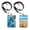 Ocean Sea Turtles & Seashells On The Beach, variant on WIRESTER Set 2pcs Pu Leather ID Card Holder Name Tags, Vertical ID Badge Holder with Neck Lanyard for Office Employee, Coach, Doctor - Ocean Sea Turtles & Tropical Sea Coral