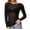 Black, variant on Women's Long Sleeve Slim Fit Shirts Sheer Mesh Top Solid Color Blouses Tops Shirts T-Shirt Navy S