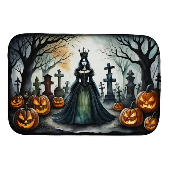 21 x 14 in. Unisex Evil Queen Spooky Halloween Dish Drying Mat