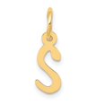 thumbnail image 1 of Diamond2Deal 14K Yellow Gold Small Slanted Block Letter S Initial Pendant for Women, 1 of 5