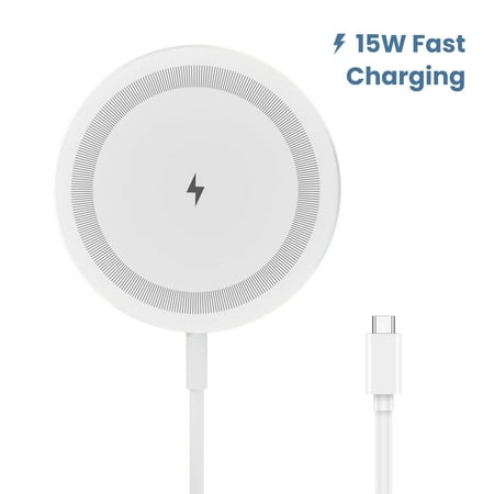 Wireless Charger Fast Charging Pad for iPhone Mag safe Charger Compatible with iPhone 17 16 15 14 13 12 Series Magnetic Portable Charger for AirPods 4 3 2 Pro White Wireless Charger Fast Charging Pad for iPhone Mag safe Charger Compatible with iPhone 17 16 15 14 13 12 Series Magnetic Portable Charger for AirPods 4 3 2 Pro White
