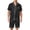 12# Black, variant on Mens Satin Silk Pajamas Sets Short Sleeve Button-Down Sleepwear Two Piece Loungewear with Pockets Black 3XL