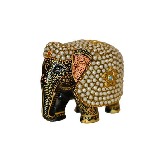 Cottage Handicraft Handcrafted Pearl Embellished Elephant