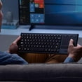 thumbnail image 2 of Logitech K830 Illuminated Living-Room Keyboard with Built-in Touchpad – Easy-access Media Keys and Shortcut Keys for Windows or Android, 2 of 5
