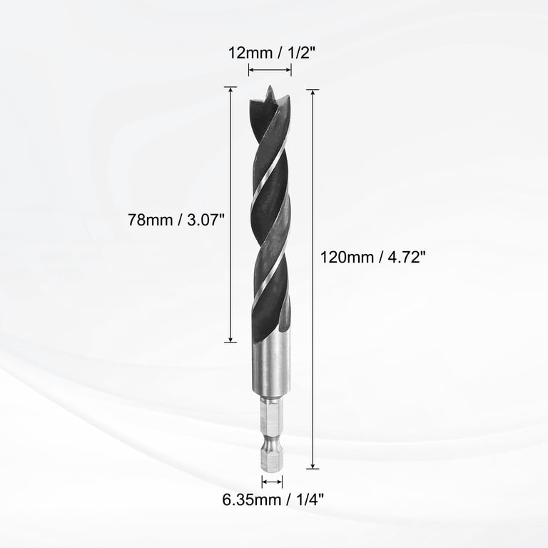 Uxcell 2pcs Brad Point Drill Bits Set 1/2