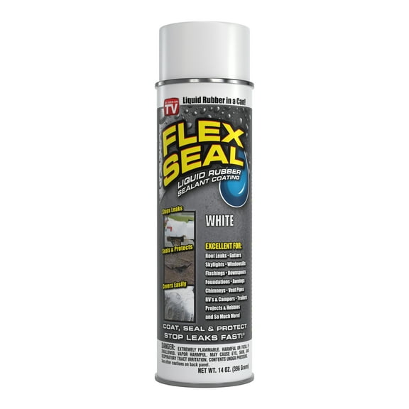 Flex Seal Aerosol Liquid Rubber Sealant Coating, 14 oz, White
