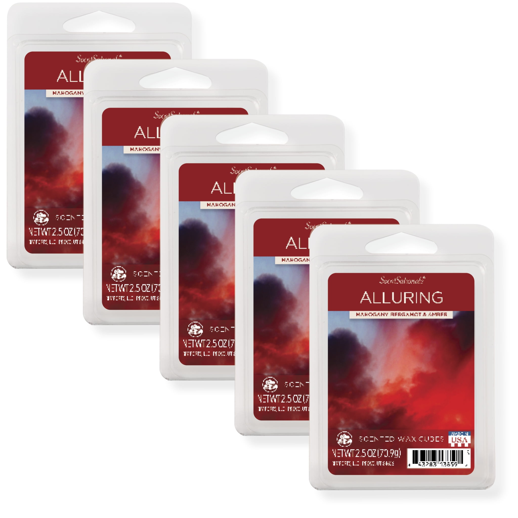 Alluring Scented Wax Melts, ScentSationals, 2.5 oz (5-Pack)