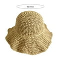 thumbnail image 7 of HEVIRGO Women Sun Hat Solid Color Breathable Lightweight Sunscreen Beach Hat for Travel Beige Straw, 7 of 7