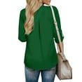 thumbnail image 3 of Fantaslook Womens Blouses 3/4 Sleeve V Neck Work Shirts Dressy Tops Chiffon Office Wear, 3 of 9
