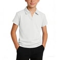 thumbnail image 2 of Bovxnpu Boys School Uniform Short Sleeve Shirt Button Closure Golf Shirt Boys Collared T-Shirt Solid Casual School Season Tees, 2 of 8