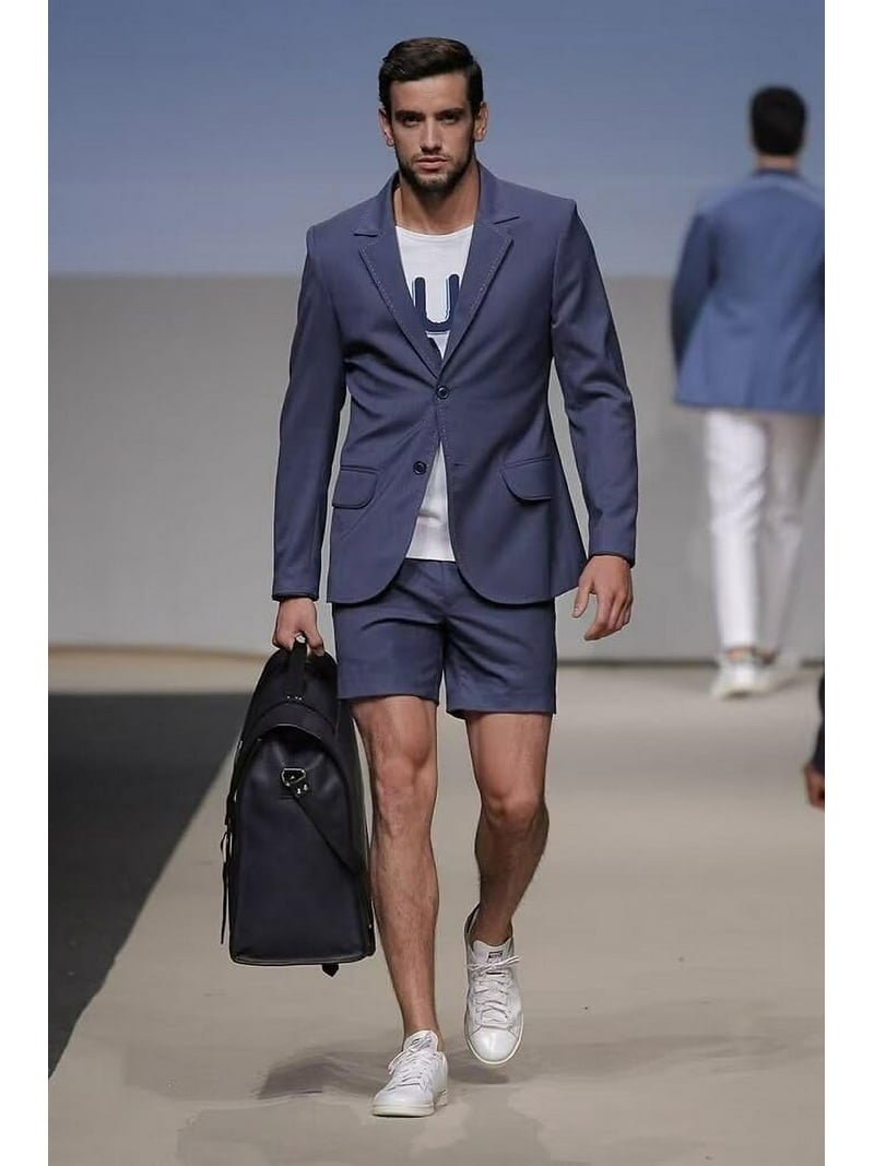 スーツ M ICON SUMMER SUIT SHORTS MON Suits for Men 2 Piece Short Suit Slim Fit Tuxedo Wedding