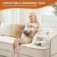 thumbnail image 6 of 135" 4 Seat Modular Sectional Sofa,Teddy Fabric Boneless Sofa with Curved Armrest,Contrast Color Design with Pillow,Fluffy Comfy Couch with L Shaped Chaise,for Living Room,No Assembly Required,White, 6 of 7