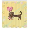 thumbnail image 3 of Ambesonne Dachshund Shower Curtain, Colorful Dog Design, 69"Wx75"L, Multicolor, 3 of 3