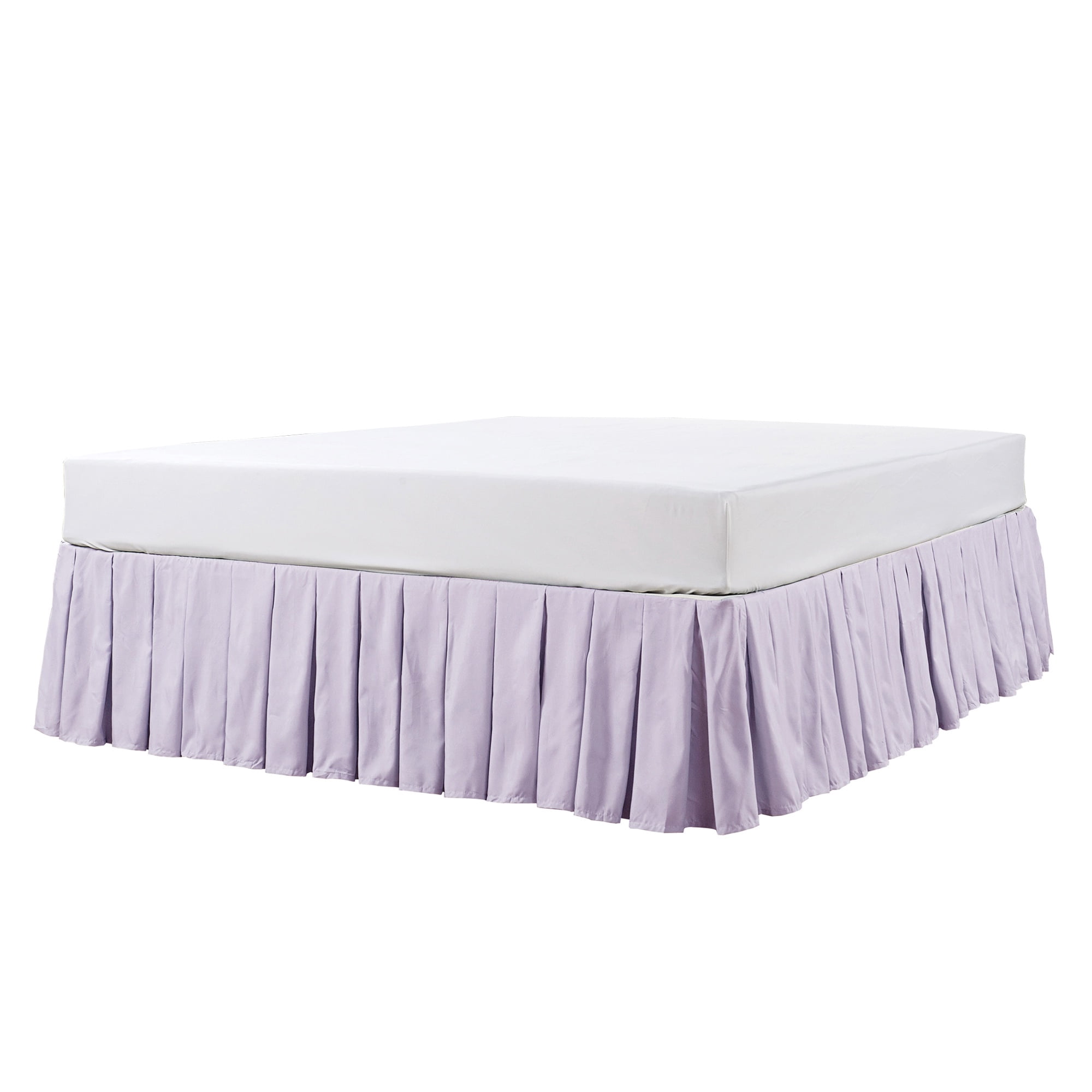 Home Soft Things Classic Dust Ruffle Bed Skirt, Lilac, King (78" x 80" + 14")