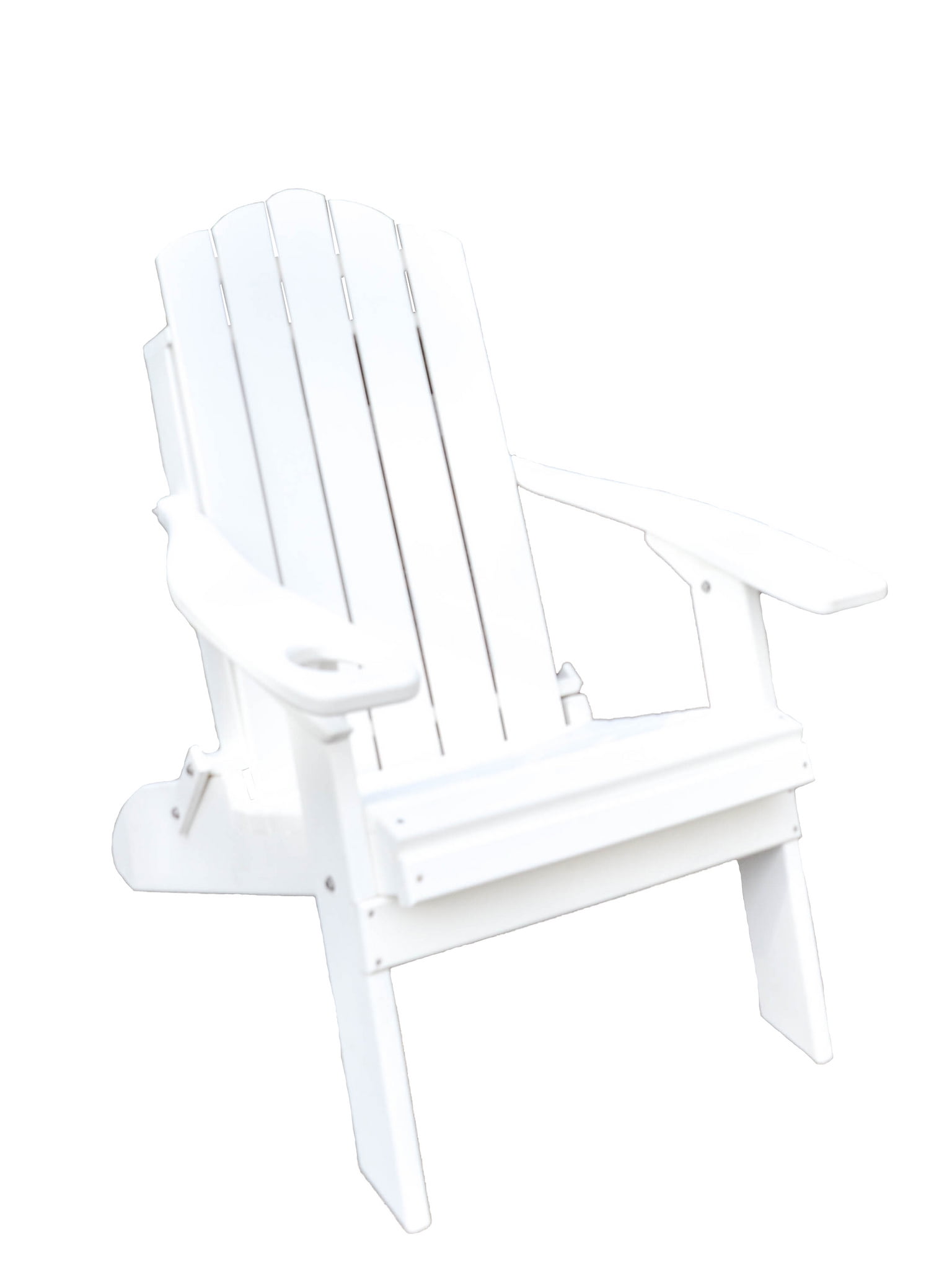 Country Classic Folding Adirondack Chair with 1 Cupholder Poly Lumber