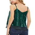 thumbnail image 2 of PENGXIANG Débardeur Sans Manches à Sequins pour Femmes avec Volants Transparents Bretelles Réglables Vêtements d'Été, 2 of 3