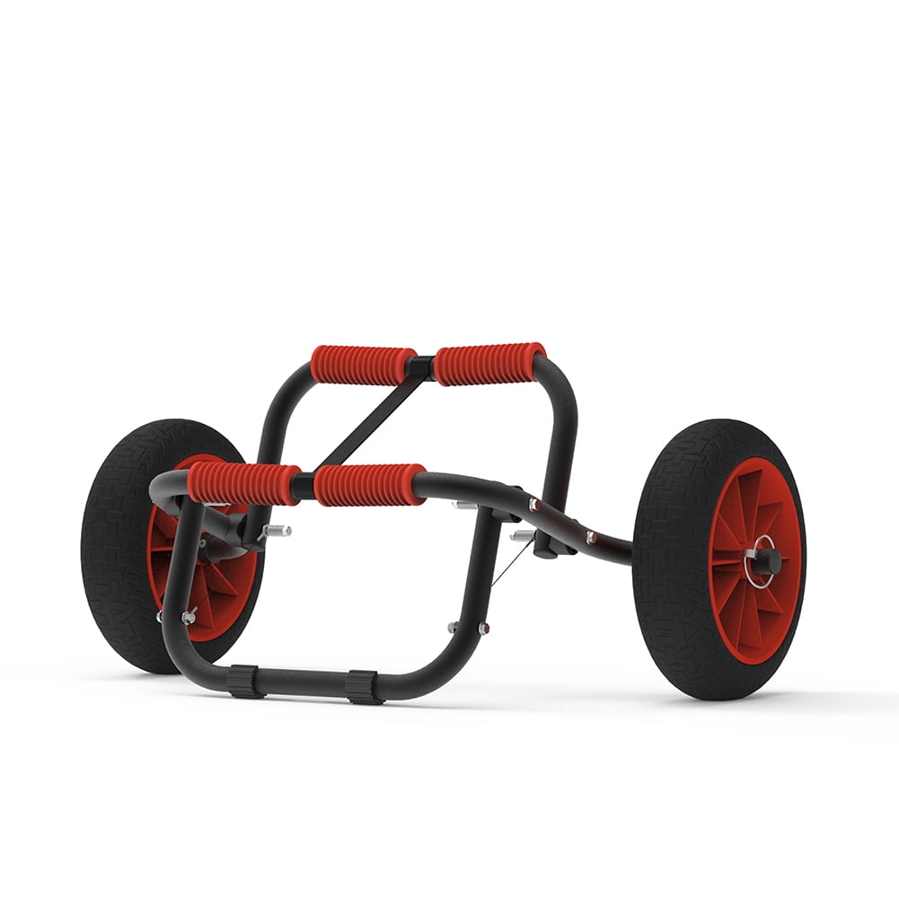 Kadyn Kayak Cart, Modern Kayak Trolley with No-flat Airless Tires, Aluminium Kayak Carrier Cart for Kinds of Kayaks & Canoe, Black and Red Kadyn Kayak Cart, Modern Kayak Trolley with No-flat Airless Tires, Aluminium Kayak Carrier Cart for Kinds of Kayaks & Canoe, Black and Red