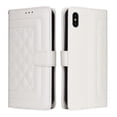 thumbnail image 2 of Compatible with iPhone XS Max Case, Premium Leather iPhone XS Max Wallet Book Case Magnetic Flip RFID Blocking Credit Card Holder Kickstand with Wrist Strap Shock Absorbing Case, White, 2 of 11