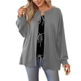 thumbnail image 2 of Lixiuxyad Womens Open Front Cardigan Women's Casual Loose Long Sleeve Solid Color Drawstring Belted Knit Cardigan Sweater Comfortable Stylish Outerwear,Gray, 2 of 5