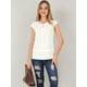 thumbnail image 3 of INSPIRE CHIC Blusa De Negocios Oficina Sin Mangas Con Escote V Plisado Top Para Mujer Blanco L, 3 of 6
