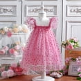 thumbnail image 4 of Vestido Tutú De Tul De Mariposa Para Bebé Niñas Patrón De Bordado De Cereza Sling De Niña 1er Cumpleaños, 4 of 4