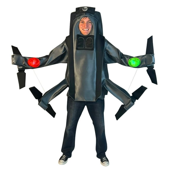 Imposta Costumes Drone Halloween Costume, Black, Adult One Size , 30110-OS