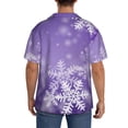 thumbnail image 3 of Fuzoiu Snowflakes Print Men's Casual Short,Men's Short Sleeve Shirt,Mens Casual Button Down Shirts,Cuban Collar Summer Shirt for Beach, Vacation, and Outdoor Activities-X-Large, 3 of 5